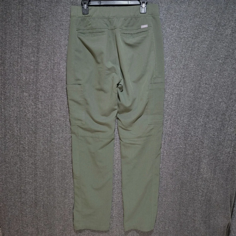 Figs Scrub Pants Mens M Tall Dark Moss Green Axim Cargo Straight Leg Classic Fit